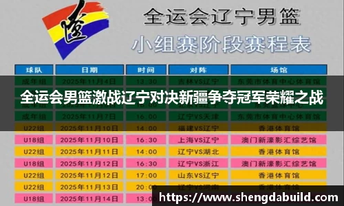 全运会男篮激战辽宁对决新疆争夺冠军荣耀之战